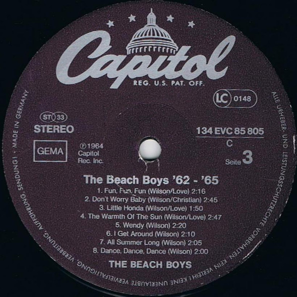 Cover zu The Beach Boys - 1962-1965 | 1978 | Vinyl | Rock, Pop | Germany