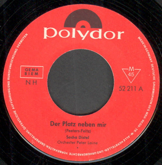 Cover zu Sacha Distel - Der Platz Neben Mir | 1964 | Vinyl | Pop | Germany