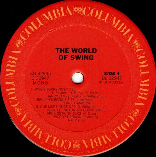 Cover zu Various - The World Of Swing | 1974 | Vinyl | Jazz | US