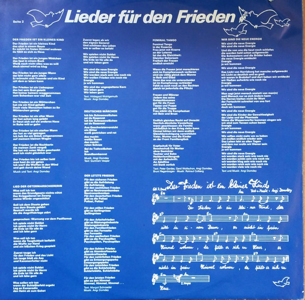 Cover zu Angi Domdey - Pazifistin Bin Ich | 1981 | Vinyl | Pop, Folk, World, & Country | Germany Schallplatten Ankauf