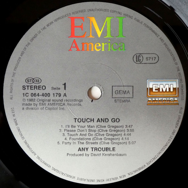 Cover zu Any Trouble - Any Trouble | 1983 | Vinyl | Rock, Pop | Europe Schallplatten Ankauf