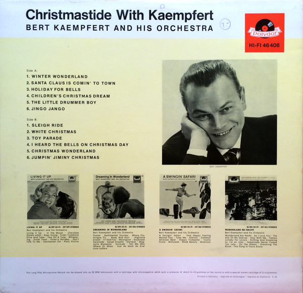 Cover zu Bert Kaempfert & His Orchestra - Christmastide With Kaempfert | Vinyl | Pop | Germany