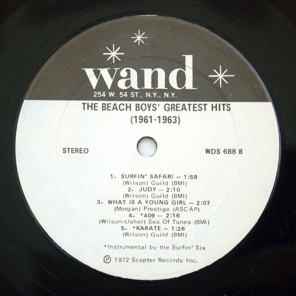 Cover zu The Beach Boys / The Surfin' Six - The Beach Boys' Greatest Hits (1961-1963) | 1972 | Vinyl | Rock, Pop | US