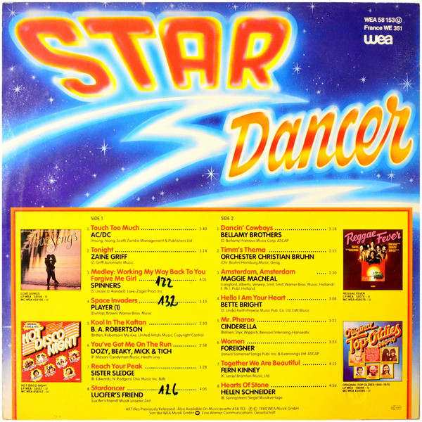 Cover zu Various - Stardancer | 1980 | Vinyl | Pop | Europe Schallplatten Ankauf