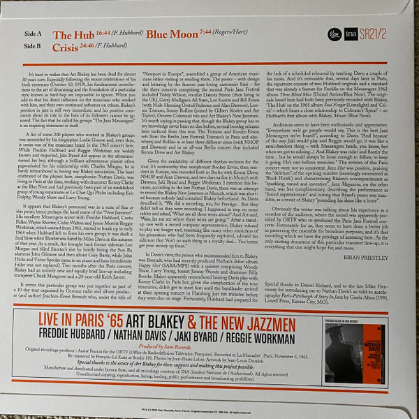 Cover zu Art Blakey & The New Jazzmen - Live In Paris '65 | 2020 | Vinyl | Jazz | France