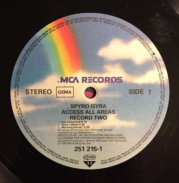 Cover zu Spyro Gyra - Access All Areas | 1984 | Vinyl | Jazz | Germany