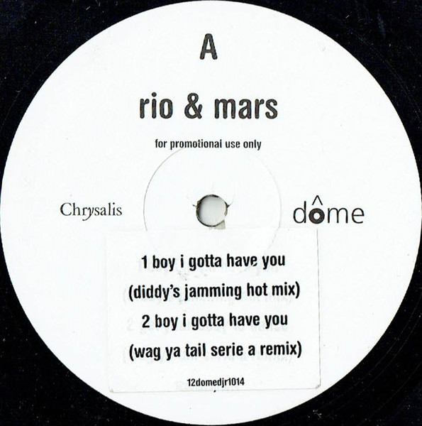 Cover zu Rio & Mars - Boy I Gotta Have You | 1994 | Vinyl | Electronic | UK Schallplatten Ankauf