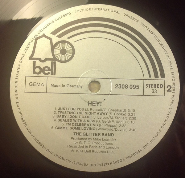 Cover zu The Glitter Band - Hey! | 1974 | Vinyl | Rock | Germany Schallplatten Ankauf