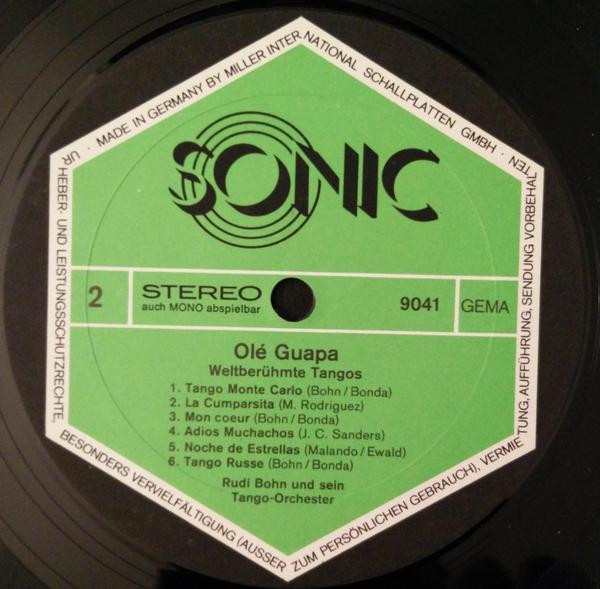 Cover zu Rudi Bohn Und Sein Orchester - Olé Guapa (Weltberühmte Tangos) | 1976 | Vinyl | Latin | Germany Schallplatten Ankauf