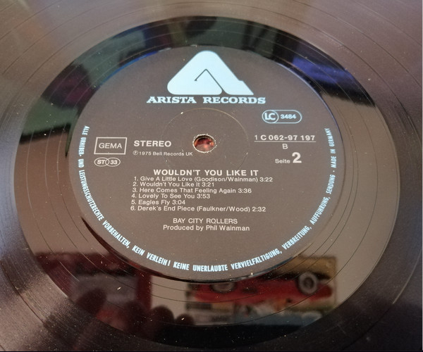 Cover zu Bay City Rollers - Wouldn't You Like It? | 1975 | Vinyl | Rock, Pop | Germany Schallplatten Ankauf