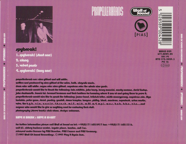Cover zu Propellerheads - Spybreak! | 1997 | Vinyl | Electronic | Europe Schallplatten Ankauf