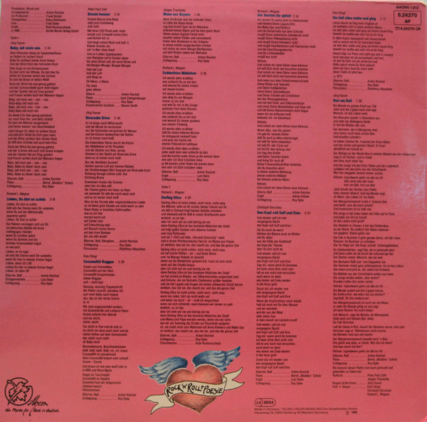 Cover zu Achim Reichel - Ungeschminkt | 1980 | Vinyl | Pop | Germany Schallplatten Ankauf
