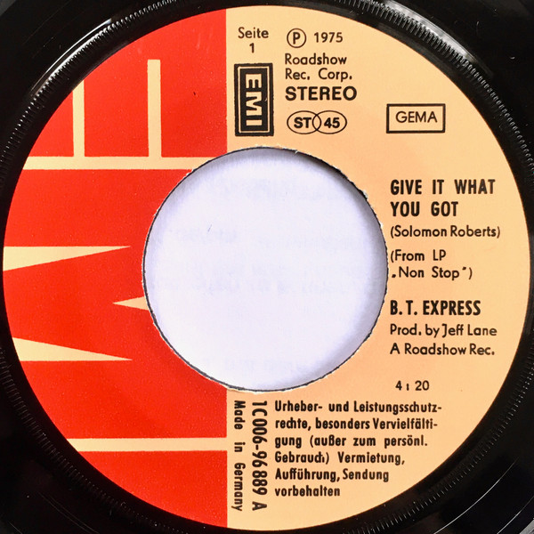 Cover zu B.T. Express - Give It What You Got | 1975 | Vinyl, 7