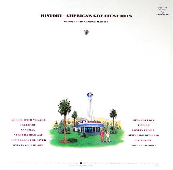 Cover zu America (2) - History - America's Greatest Hits | Vinyl | Rock | Germany Schallplatten Ankauf
