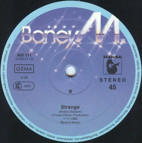 Cover zu Boney M. - Felicidad (Margherita) | 1980 | Vinyl | Electronic, Funk / Soul | Germany