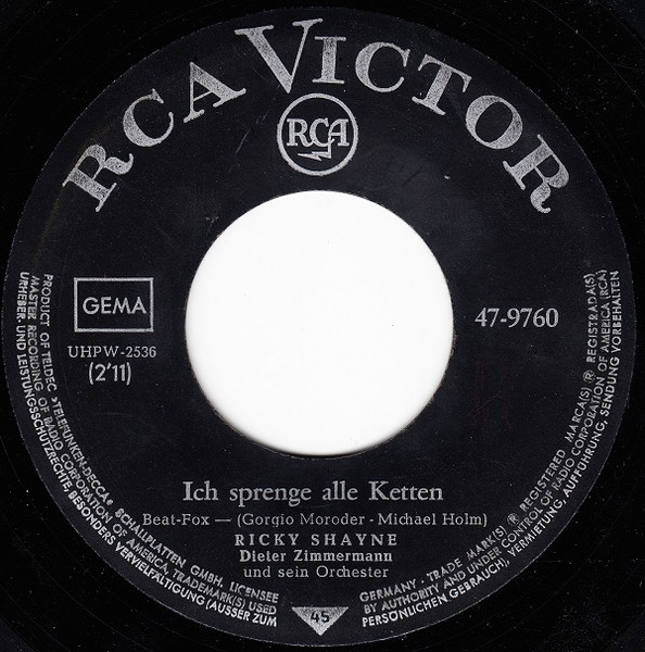 Cover zu Ricky Shayne - Mit Traurigen Augen / Ich Sprenge Alle Ketten | 1967 | Vinyl | Pop | Germany