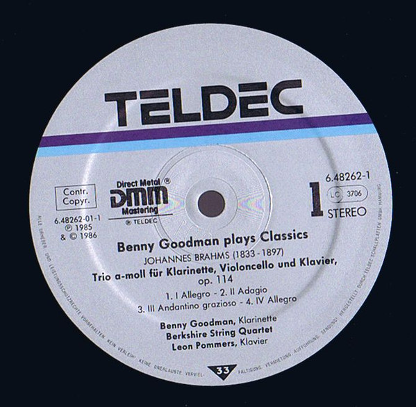 Cover zu Benny Goodman - Benny Goodman Plays Classics | 1985 | Vinyl | Classical | Germany Schallplatten Ankauf