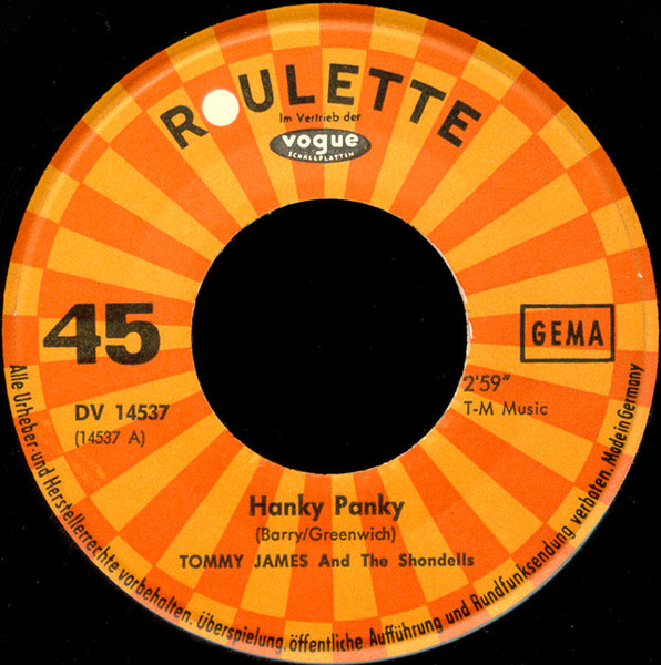 Cover zu Tommy James & The Shondells - Hanky Panky | 1966 | Vinyl | Rock, Pop | Germany