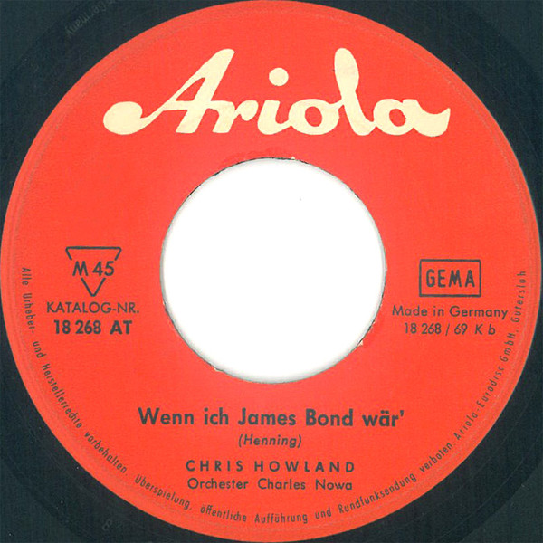 Cover zu Chris Howland - Jenkka, Jenkka, Blindekuh / Wenn Ich James Bond Wär' | 1965 | Vinyl | Pop | Germany Schallplatten Ankauf