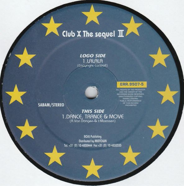 Cover zu Club X - The Sequel II | 1995 | Vinyl | Electronic | Netherlands