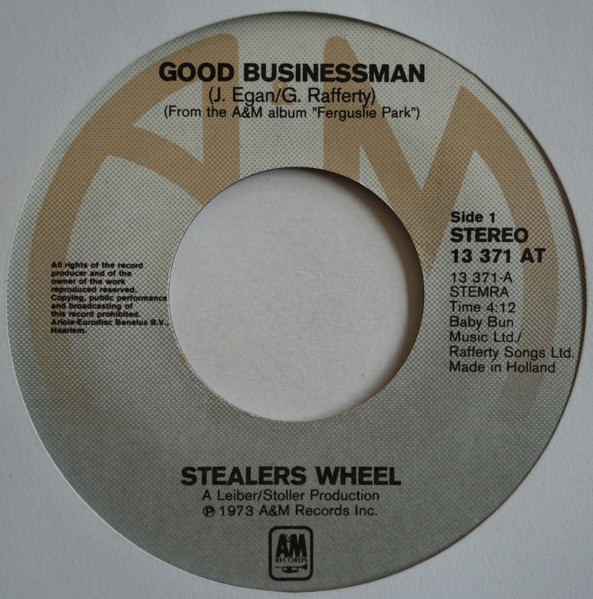 Cover zu Stealers Wheel - Good Businessman | 1974 | Vinyl | Rock, Pop | Netherlands