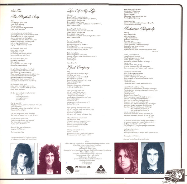 Cover zu Queen - A Night At The Opera | 1975 | Vinyl | Rock | UK