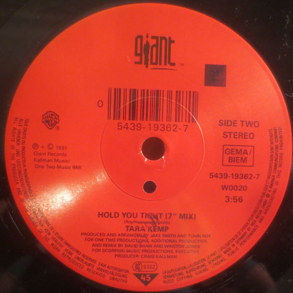 Cover zu Tara Kemp - Hold You Tight | 1991 | Vinyl | Electronic, Hip Hop | Europe