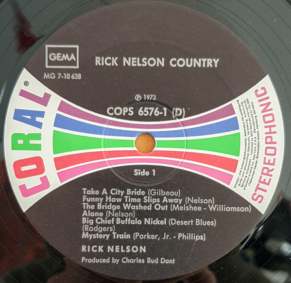 Cover zu Ricky Nelson (2) - Country | 1973 | Vinyl | Rock, Folk, World, & Country | Germany