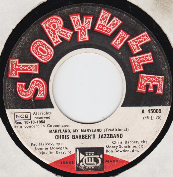 Cover zu Chris Barber's Jazz Band - Maryland, My Maryland / Bugle Boy March | Vinyl | Jazz | Denmark Schallplatten Ankauf