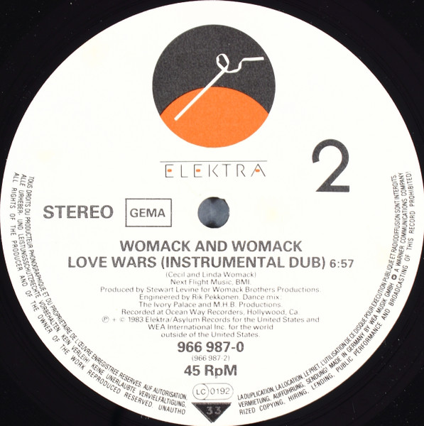 Cover zu Womack & Womack - Love Wars (Extended Remix) | 1983 | Vinyl | Electronic | Germany