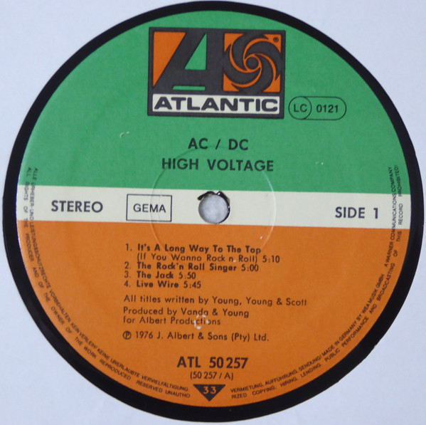 Cover zu AC/DC - High Voltage | Vinyl | Rock | Germany Schallplatten Ankauf