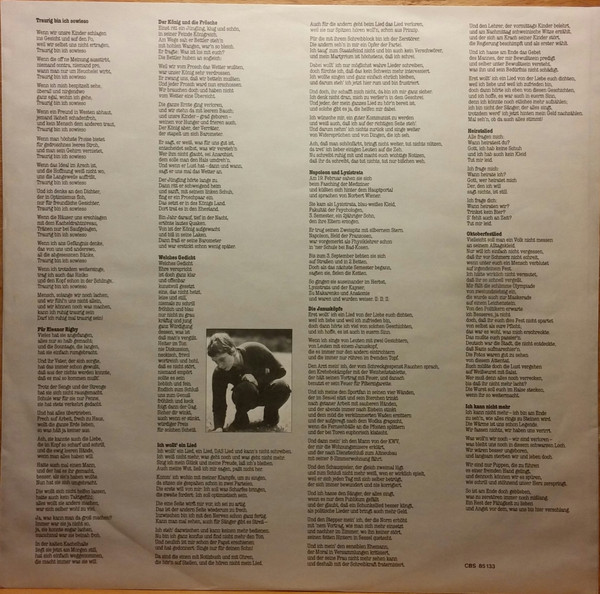 Cover zu Bettina Wegner - Traurig Bin Ich Sowieso | 1981 | Vinyl | Rock, Pop, Folk, World, & Country | Germany