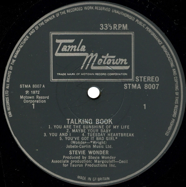 Cover zu Stevie Wonder - Talking Book | Vinyl | Funk / Soul | UK Schallplatten Ankauf