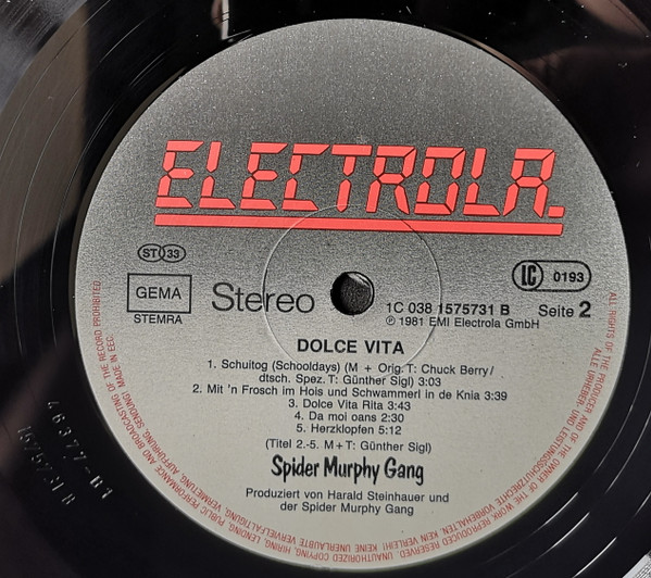Cover zu Spider Murphy Gang - Dolce Vita | Vinyl | Rock, Pop | Europe