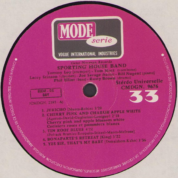 Cover zu Sporting House Band - Sporting House Band | 1966 | Vinyl | Jazz | France Schallplatten Ankauf