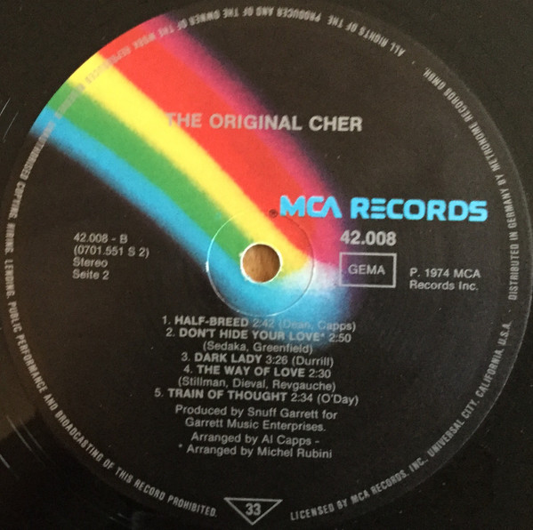 Cover zu Cher - The Original Cher | 1977 | Vinyl | Rock, Pop | Germany
