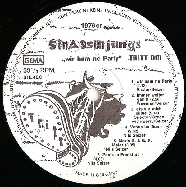 Cover zu Strassenjungs - Wir Ham Ne Party | 1979 | Vinyl | Rock | Germany