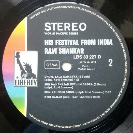 Cover zu Ravi Shankar - Ravi Shankar's Festival From India | 1972 | Vinyl | Folk, World, & Country | Germany