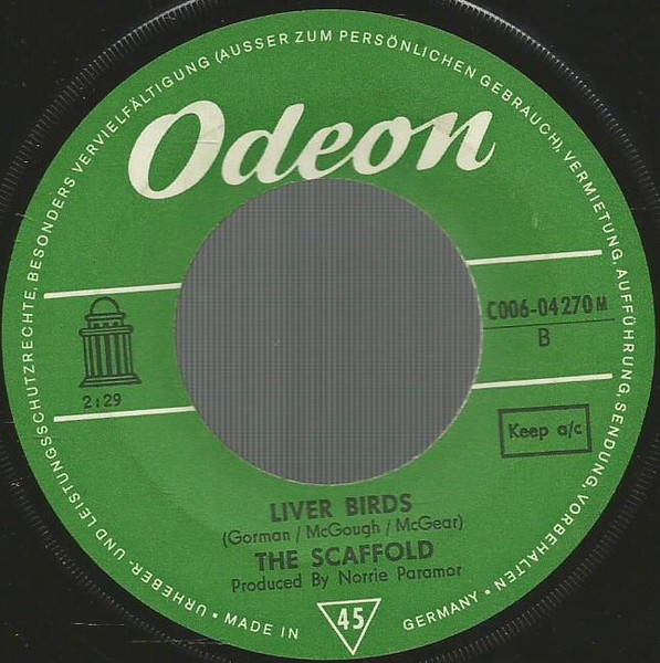 Cover zu Scaffold - Gin Gan Goolie / Liver Birds | 1969 | Vinyl | Rock, Pop | Germany Schallplatten Ankauf