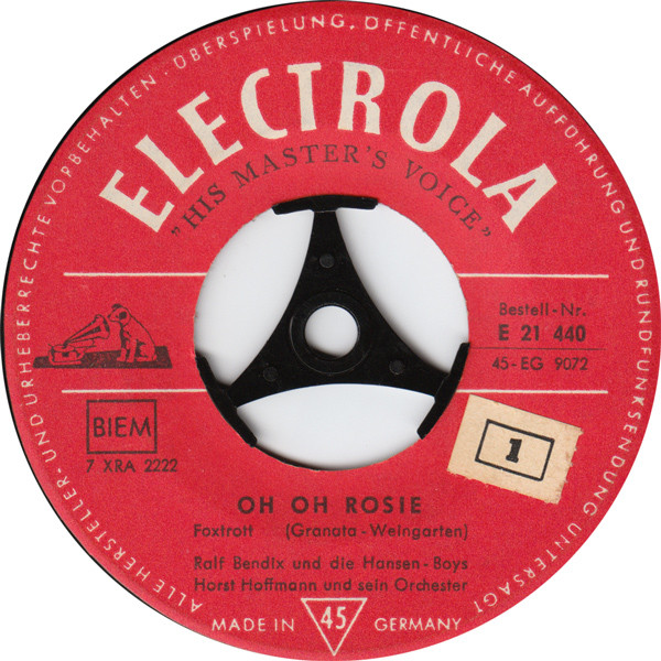 Cover zu Ralf Bendix - La Bella / Oh Oh Rosi | 1959 | Vinyl | Pop | Germany Schallplatten Ankauf
