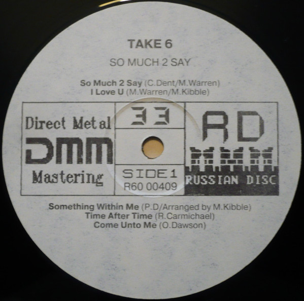 Cover zu Take 6 - So Much 2 Say | 1992 | Vinyl | Funk / Soul | Russia