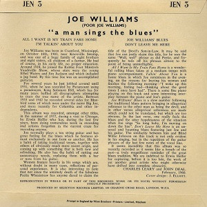 Cover zu Big Joe Williams - A Man Sings The Blues | 1960 | Vinyl | Blues | UK Schallplatten Ankauf
