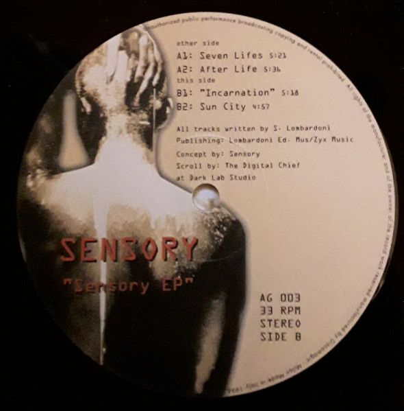 Cover zu Sensory - Sensory EP | 1996 | Vinyl | Electronic | Italy Schallplatten Ankauf