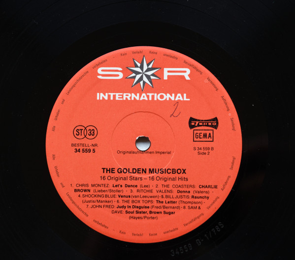 Cover zu Various - The Golden Musicbox (16 Original Stars – 16 Original Hits) | 1978 | Vinyl | Rock, Pop | Germany