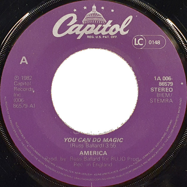 Cover zu America (2) - You Can Do Magic | 1982 | Vinyl, 7