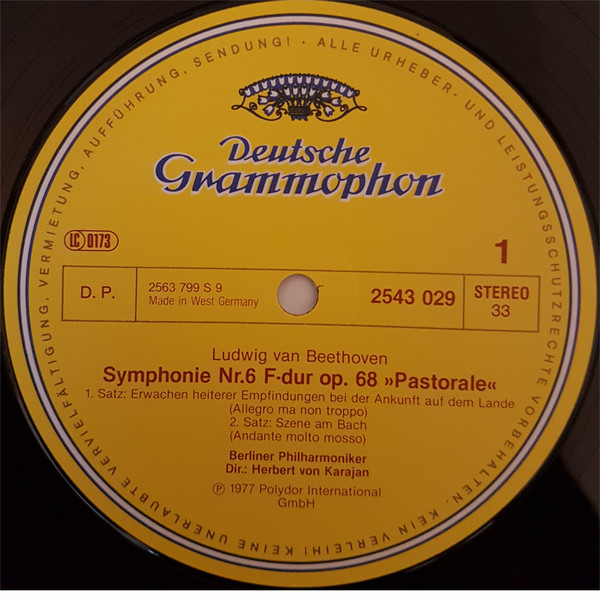 Cover zu Berliner Philharmoniker, Herbert von Karajan - Karajan-Edition 100 Meisterwerke - Beethoven: Symphonie Nr. 6 F-dur Op. 68 »Pastorale« | 1982 | Vinyl | Classical | Germany Schallplatten Ankauf