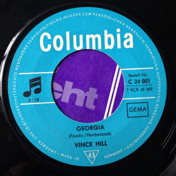 Cover zu Vince Hill - Diese Nacht Mit Nathalie / Georgia | 1969 | Vinyl, 45 RPM, 7
