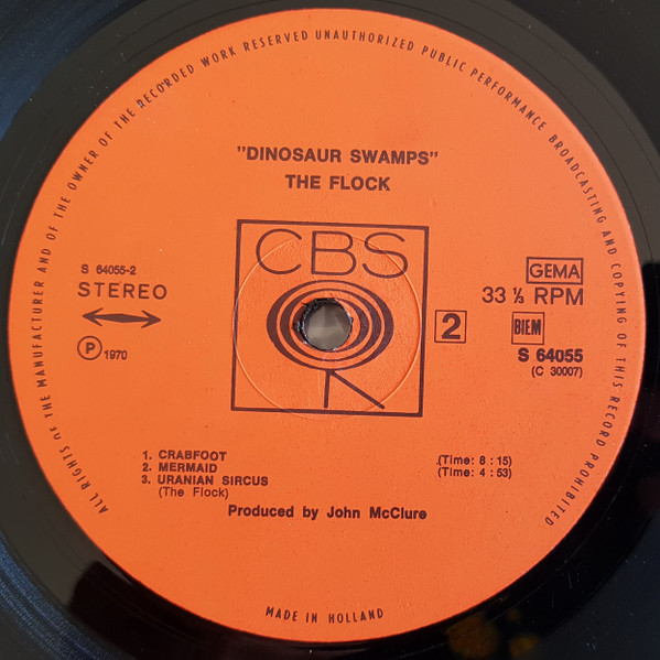 Cover zu The Flock - Dinosaur Swamps | 1970 | Vinyl | Rock | Europe