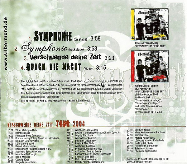 Cover zu Silbermond - Symphonie | 2004 | Vinyl | Rock, Pop | Germany