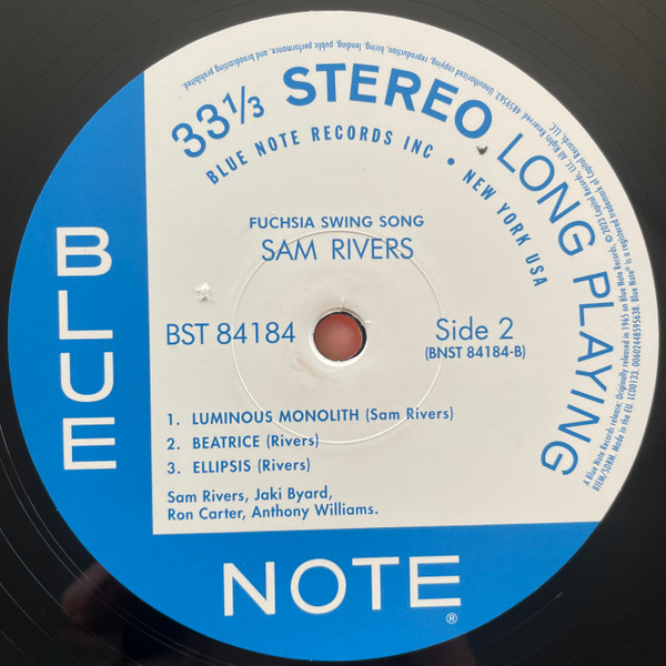 Cover zu Sam Rivers - Fuchsia Swing Song | 2023 | Vinyl | Jazz | Worldwide